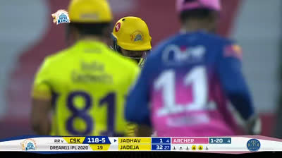 CSK vs RR 37th Match Match Replay from Indian Premier League 2020