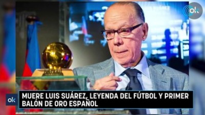 Fallece Luis Suárez, el único Balón de Oro español de la historia