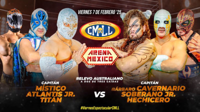 CMLL Super Viernes -Atlantis Jr., Mistico & Titan vs El Barbaro Cavernario, Hechicero & Soberano Jr.