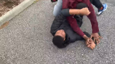 Kids Parking Lot Fight
